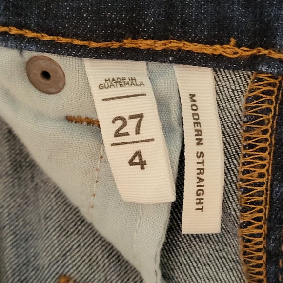 Loft Dark Wash Women's Blue Jeans Cuffed Size 4/27 - Picture 5 of 13